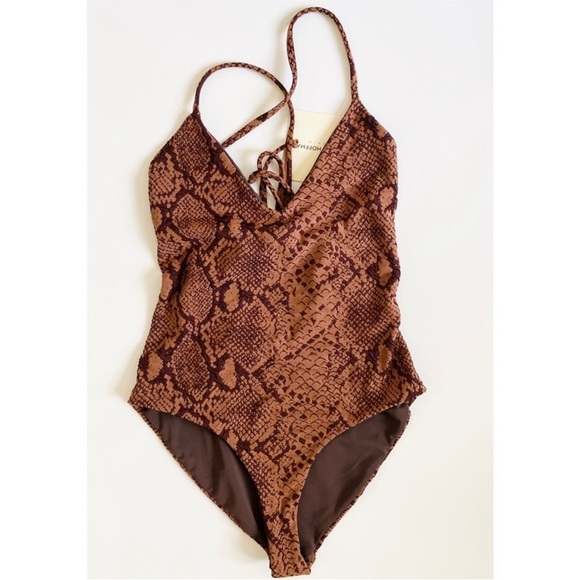 Mara Hoffman snake skin print swimsuit NEW - Picture 2 of 6